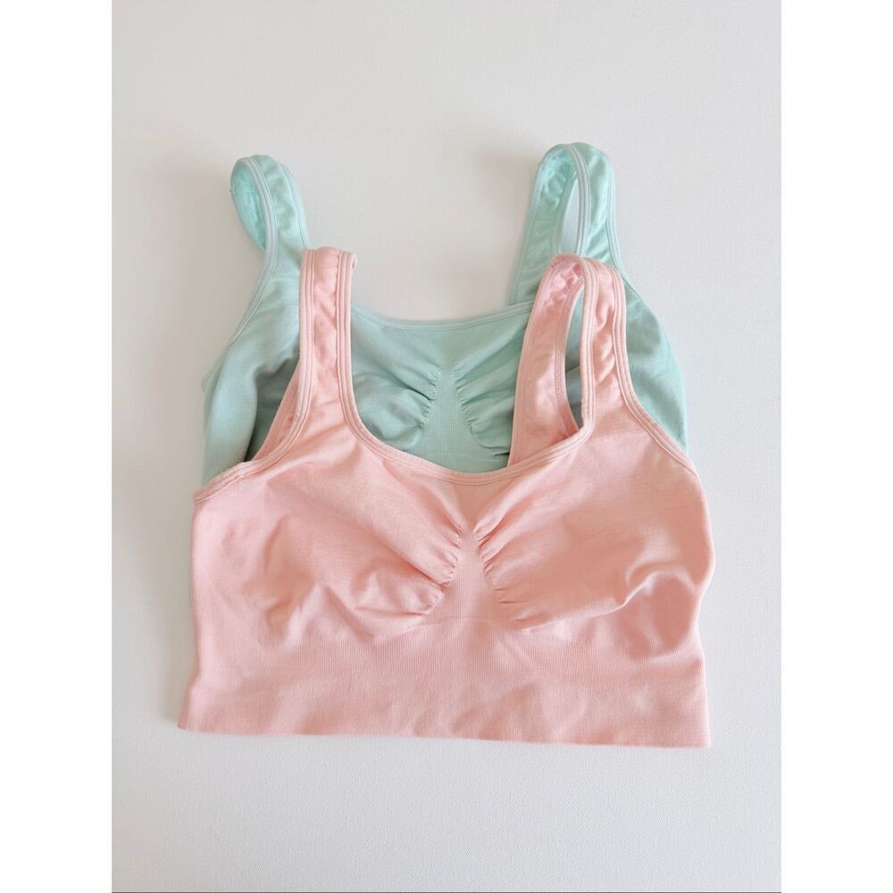 Rhonda Shear Womens Ahh Leisure Bralette Style-9588 set of 2 size Large